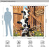 DESIHOM Farm Cow Shower Curtain Farmhouse Barn Door Shower Curtain Rustic Wood Shower Curtain Country Shower Curtain Polyester 72x72 Inch