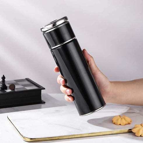 ONEISALL Tea Infuser Bottle - 14oz Insulated Travel Tea Tumbler Keep Hot and Cold For Loose Leaf Tea, Coffee, Herbal, Tea Bags - Leakproof Stainless Steel Tea Mug with Infuser