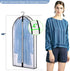 IBESTWIN 40" Clear Garment Suit Bag for Closet Storage and Travel (Set of 4) Hanging Clothes Cover with 4" Gussetes for Coats Sweaters Shirts Dress Costumes