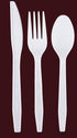 White Plastic Silverware | Heavy Duty & Solid Cutlery Disposable Utensils Set | Perfect for Weddings, Buffets, Luncheon & More | 180 Forks, 120 Spoons & 60 Knives Combo Pack | 360 Count