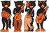 Beistle S01180AZ2 Scat Cat Band Cutouts, Black/White/Orange