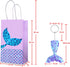 Duufin 40 Pieces Mermaid Party Favors Set Including 20 Packs Mermaid Party Bags Paper Gift Bags and 20 Pieces Flip Sequin Mermaid Tail Keychains for Mermaid Themed Party
