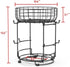 Bextsrack Coffee Mug Holder with Coffee Pod & Saucer Basket Storage, 12 Capacity Cup Mug Holder Tree for Coffee, Glasses and Cups Rust Resistant Mug Rack - Black