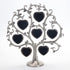 LASODY Antique Silver Family Tree With 7 Hanging Picture Frames,Metal Table Top Photo Frame Decoration