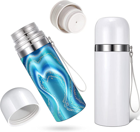 12 oz Sublimation Blank Tumblers Cups Vacuum Stainless Steel Tumblers with Lids White Vacuum Tumblers for Sublimation DIY Tumblers Coffee Travel Mug for Office Travel Outdoors (2 Pieces)