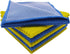 Microfiber Dish Cloth Kitchen Cleaning Rags with Net Poly Scour Side for Washing 12" x 12" 6 Pack (Green and Blue)