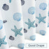 OREMILA Bathroom Shower Curtain 72" x 72" Seashell Starfish Multi-Color Shower Curtains Fabric Bathroom Curtain Durable Water Repellent Bath Curtain,1pcs