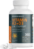 Bronson Vitamin K2 D3 (MK7) Supplement Bone and Heart Health Non-GMO Formula 5000IU (125 mcg) Vitamin D3 & 90 mcg Vitamin K2 MK-7 Easy to Swallow Vitamin D & K Complex, 360 Tablets