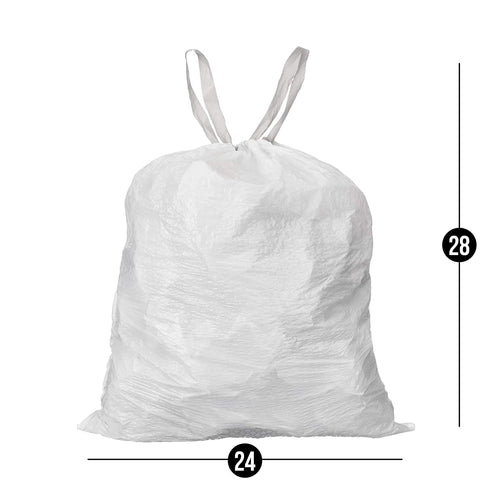 AmazonCommercial Embossed 13 Gallon Drawtape Trash Bags - 200 count