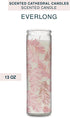 Scented Cathedral Candle by Studio Oh! - 13-Ounce Soy-Blend Wax Pillar Candle in Decorative Glass Container - Everlong - Burns up to 115 Hours