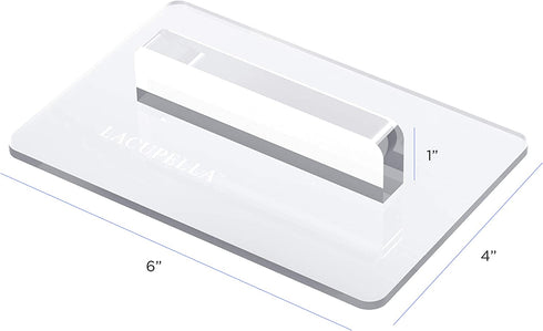 Lacupella Fondant Smoother Tool With Handle Clear Acrylic Transparent Easy Glide For Gum Paste Smoothing (Rectangle Tip)
