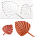 FVVMEED Fan Leaf Silicone Molds Flower Leaf Shape Mould Cake Decorating Jello Cupcake Topper DIY Candy Chocolate Making Ice Cube Tray Sugar Pie Pastry Fondant Pottery Mold Kitchen Baking Tools (A)