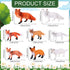 8 Pieces Fox Animal Toy Figures Set Realistic Arctic Fox Red Foxes Animal Figures Jungle Animal Fox Playset Cake Topper Party Favors Educational Toy Christmas Birthday Supplies