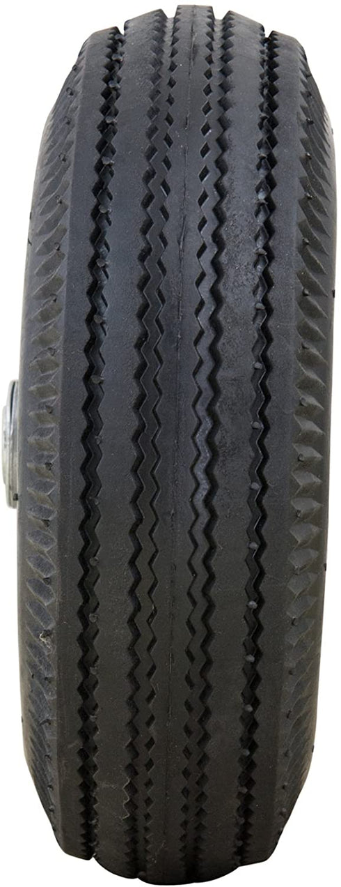 Marathon 4.10/3.50-4" Pneumatic (Air Filled) Hand Truck / All Purpose Utility Tire on Wheel, 2.25" Offset Hub, 3/4" Bearings