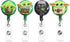 4Pcs Cute Retractable ID Badge Reel, Rubber Plastic Holder Badge Reels Clip for Nurse