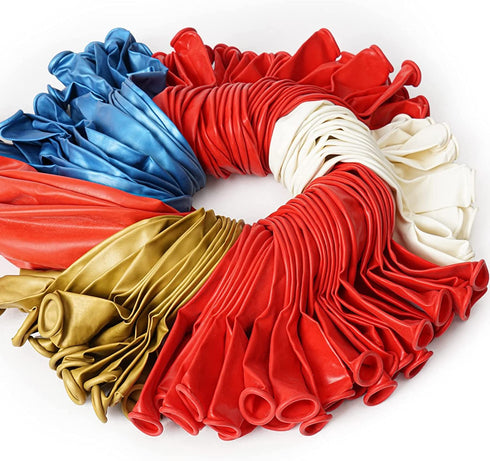 ROYWEL 95pcs Balloon Garland Arch Kit, Superhero Avengers Theme, Party Supplies Decorative for Kids, Red White Latex Balloons and Blue Gold Metallic Balloons for Baby Showers, Birthday, Festival, Weddings, Graduations, Corporate Events