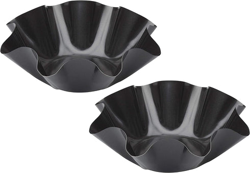 HIC Harold Import Tortilla Bowl Maker, Set of 2, Non-Stick Black Baking Pans