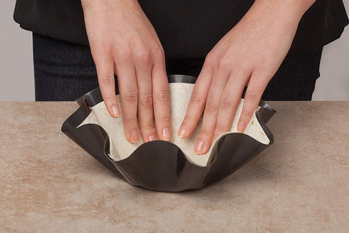 HIC Harold Import Tortilla Bowl Maker, Set of 2, Non-Stick Black Baking Pans