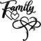 2 Pieces Infinity Metal Heart Wall Decor Black Love Sign Wall Art Geometric Wall Decor Cutout Metal Family Wall Signs for Home Garden Office Indoor Outdoor Decorations