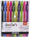 Zebra Pen Doodlerz Gel Stick Pen, Bold Point, 1.0mm, Assorted Neon Colors, 10 Pack