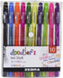 Zebra Pen Doodlerz Gel Stick Pen, Bold Point, 1.0mm, Assorted Neon Colors, 10 Pack