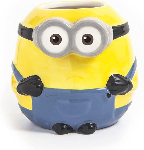 Zak Designs Despicable Me Minions Otto Unique 3D Sculpted Ceramic Coffee Mug, Collectible Keepsake Tea Mug for Hot Drinks (14 oz, Otto)