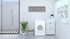 Creative Co-Op Grey Wash Fold 'Maybe' Iron 'Hahaha' Wood Framed Decor Laundry Room Wall Sign, Black
