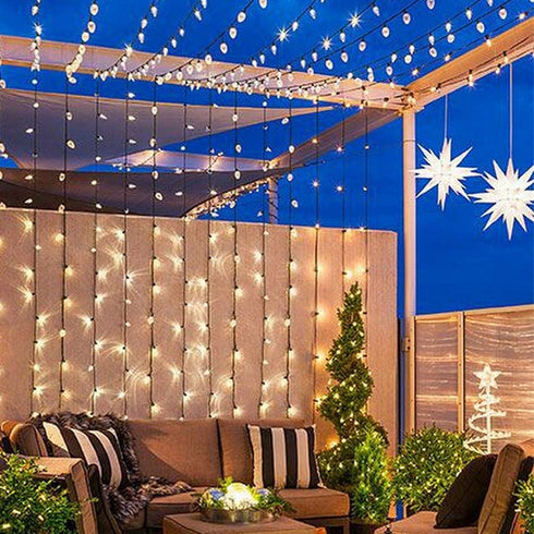 Brizled C9 Christmas Lights, 16ft 25 LED Faceted C9 Warm White Christmas Lights, Connectable Indoor Outdoor Xmas String Lights, 120V UL Certified for Tree, Yard, Garden, Porch, Party & Holiday Decor