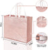 12 PCS Glossy Reusable Grocery Shopping Bags Stylish Tote Bags with Handle Non-woven Gift Bags Bridesmaids Bags Goodies Bag for Women Bridesmaid Birthday Party Wedding Christmas (Rose Gold)
