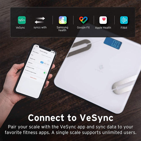 Etekcity Scale for Body Weight, Smart Digital Bathroom Weighing Scales with Body Fat and Water Weight for People, Bluetooth BMI Electronic Body Analyzer Machine, 400lb