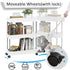 NOTHEIA Slim Storage Cart 3-Tier, Bathroom Organization Slide Out Cart, Laundry Organization and Storage Utility Cart, Snack Cart with Wheels Thin Space Solutions, White