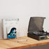 FEMELI Vinyl Record Storage Holder for 12 10 LP Album, Acrylic Record Display Stand for 24 Double LP Or 40-48 Single and Gatefold Albums