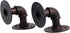 Shelf Brackets,GoYonder Industrial Pipe Floating Shelf Brackets Wall Mounted Pipe Brackets for Steampunk Home Decor,2 Pack (8x8CM, Bronze Finish)