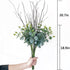 FeiLix 2PCS Eucalyptus Leaves Stems Mixed with 4PCS Branches ,Artificial Greenery Dried Eucalyptus Plant for Vases Party Home Farmhouse Decor