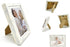 Alkerman 4x6 Picture Frames ?pack of 2?,Display Pictures 3.5x5 with Mat or 4x6 Without Mat, Rustic White Wood Pattern High Definition Glass for Table Top Display and Wall Mounting Photo Frame