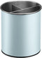Bartnelli Extra Large Stainless Steel Kitchen Utensil Holder - 360° Rotating Utensil Caddy - Weighted Base for Stability - Utensil Countertop Organizer Crock With Removable Divider for Easy Cleaning (Blue Velvet)