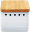 RSVP International White Stoneware Kitchen Collection, Stoneware Garlic Keeper, 4.5x4x4.5"