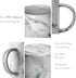 12 oz Coffee Mugs, Harebe Stackable Novelty Marble Ceramic Cup for Men Women Boy Girl Lover, Family Mug Set of 4, Gray