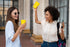 DecorRack 80 Party Cups, 16 oz -BPA Free- Plastic Soda Cups, Perfect for Birthday, Picnic, Indoor and Outdoor Event, Stackable, Reusable, Disposable Round Beverage Drinking Cup, Yellow (Pack of 80)