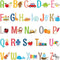 DECOWALL DS-8023 Alphabet ABC with Pictures Kids Wall Stickers Wall Decals Peel and Stick Removable Wall Stickers for Kids Nursery Bedroom Living Room (Small) Decor