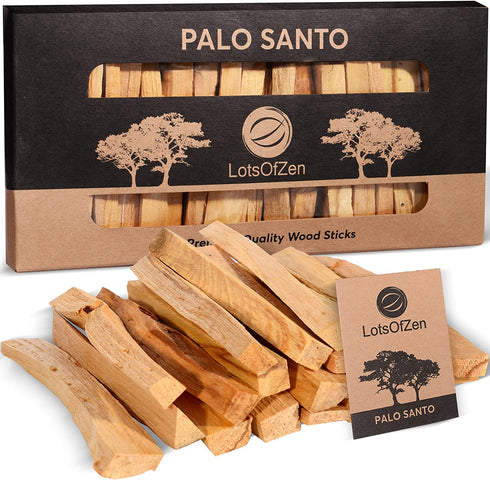 Palo Santo Sticks (20 Pack) ” 100% Natural, High Resin Smudging Sticks from Peru ” Wild Harvested, Sustainably Hand Picked