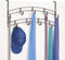 Lynk Over Door 9 Hook Rack Shirt, Belt, Hat, Coat, Towel Organizer, Platinum