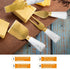 4PCs Gold Cheese Knife Spreader Set with Marble Handle, Cute Cheese Knives Cutter Slicer for Marble Cheese Board, Spatula for Cheese Board Accessories, Gift for Party, Holiday, Weddings - Gold