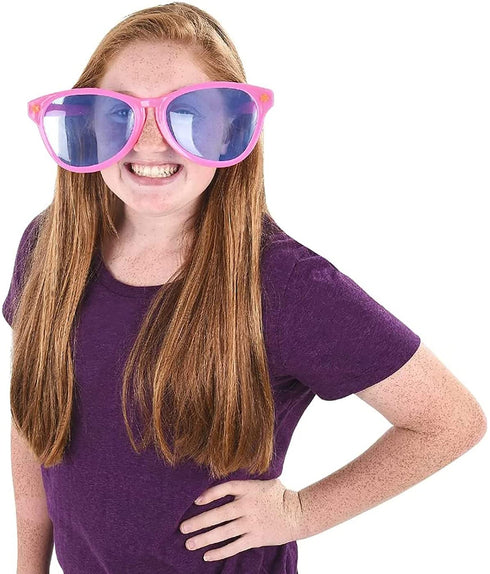 3 Jumbo Sunglasses for Party Funny Plastic Huge Sunglasses Photo Prop, 80's Birthday Party Favors for Kids & Adults, Pool Beach Party Decorations, Gag Gift