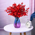 Babys Breath Silk Flowers 6 Bundle Red Flowers Gypsophila Fake Baby's Breath European Artificial Flowers with Stem Real Touch Artificial Gypsophila for Christmas Home Wedding DIY Flowers Party Decor