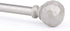 SZXIMU Curtain Rod 5/8 Inch Single Drapery Rods for Windows with Diamond Pattern Finials, 48-86", Nickel