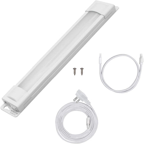 UltraPro 12in. Linkable LED Light Fixture, Selectable Brightness, Slim LED Strip Light, Under Cabinet Lighting, Kitchen Light, HI/OFF/LOW Switch, 44105 White