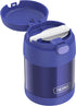 THERMOS FUNTAINER 10 Ounce Stainless Steel Vacuum Insulated Kids Food Jar with Folding Spoon, Purple