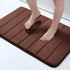 Memory Foam Soft Bath Mats - Non Slip Absorbent Bathroom Rugs Rubber Back Runner Mat for Kitchen Bathroom Floors 20" x 32", Coffee