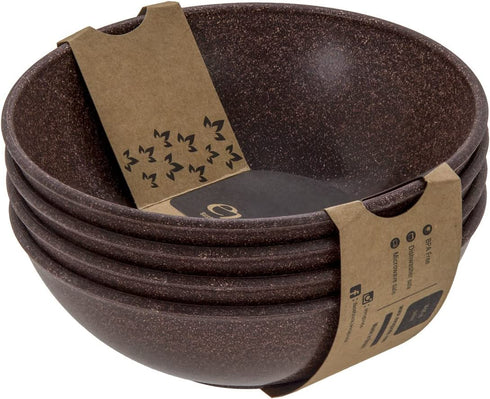 EVO Sustainable Goods Salad Bowl Set, 24 oz, Dark Brown